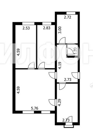 
   Продам 3-комнатную, 83.2 м², Согласия (Пригородный простор мкр) кв-л, 3

. Фото 30.