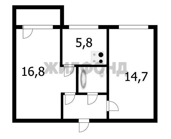
   Продам 2-комнатную, 44.9 м², Пархоменко ул, 24

. Фото 15.