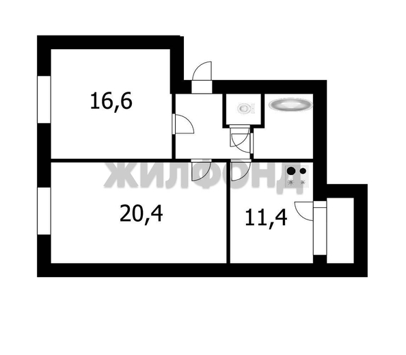 
   Продам 2-комнатную, 59.5 м², Авиастроителей ул, 8

. Фото 16.