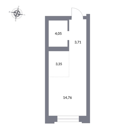 
   Продам студию, 25.87 м², Державина ул, 50

. Фото 1.