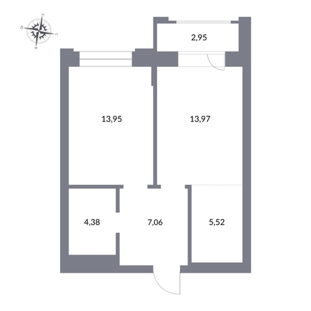 
   Продам 2-комнатную, 44.88 м², Державина ул, 50

. Фото 1.