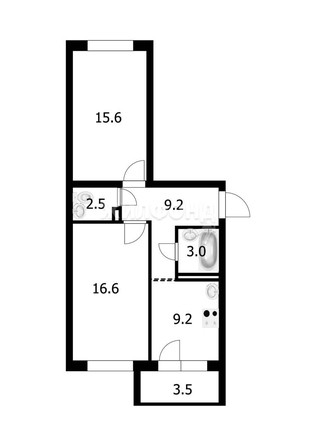 
   Продам 2-комнатную, 56.1 м², Лейтенанта Амосова ул, 74

. Фото 27.