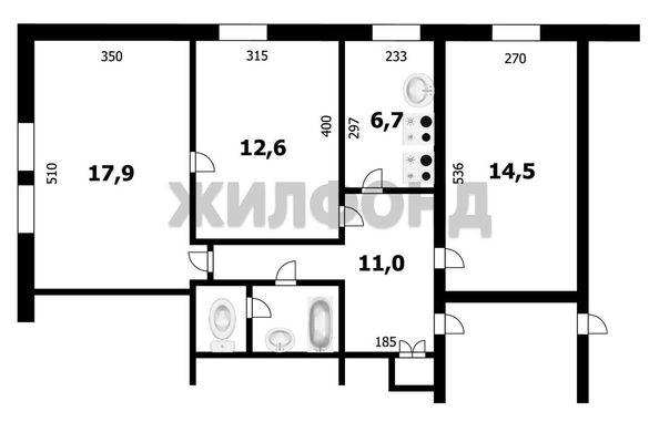 
   Продам 3-комнатную, 67.7 м², Маяковского ул, 12

. Фото 14.