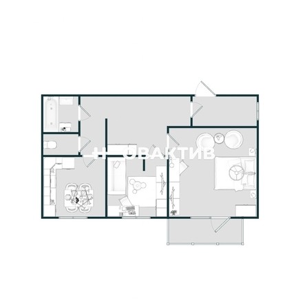 
   Продам 2-комнатную, 50 м², В. Высоцкого ул, 50/3

. Фото 26.