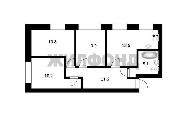 
   Продам 3-комнатную, 61.3 м², Немировича-Данченко ул, 139/1

. Фото 18.