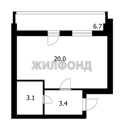 
   Продам студию, 26.5 м², Виктора Уса ул, 1

. Фото 11.