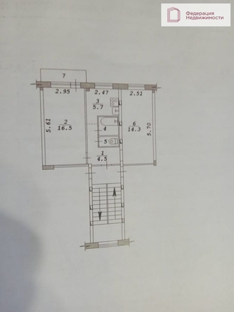 
   Продам 2-комнатную, 44.3 м², Солидарности ул, 96

. Фото 11.