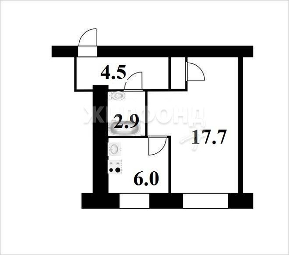 
   Продам 1-комнатную, 31.7 м², Большевистская ул, 151

. Фото 16.