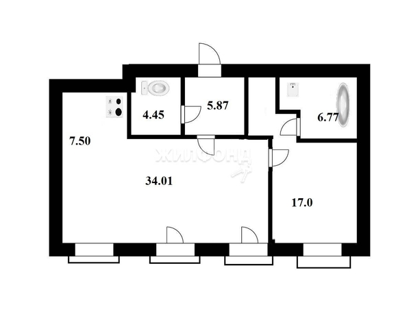 
   Продам 2-комнатную, 75.6 м², Победы ул, 55/1

. Фото 17.