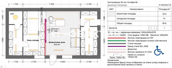 
   Продам помещение свободного назначения, 65.6 м², 50 лет Октября ул, 86

. Фото 2.