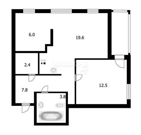 
   Продам 2-комнатную, 53.7 м², Сакко и Ванцетти ул, 77

. Фото 30.