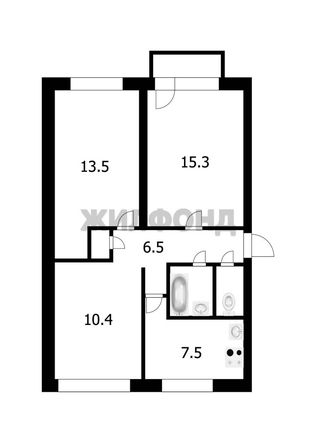 
   Продам 3-комнатную, 57.3 м², Палласа ул, 2/2

. Фото 24.