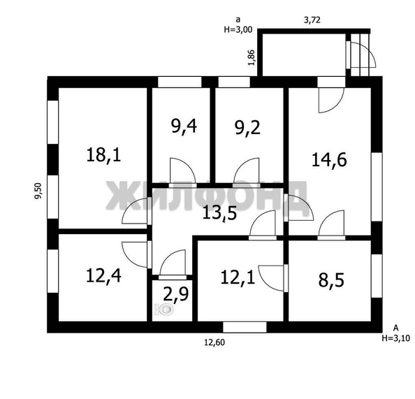 
   Продам дом, 100.7 м², Обь

. Фото 60.