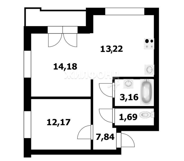 
   Продам 2-комнатную, 52.4 м², Покатная ул, 55а

. Фото 12.