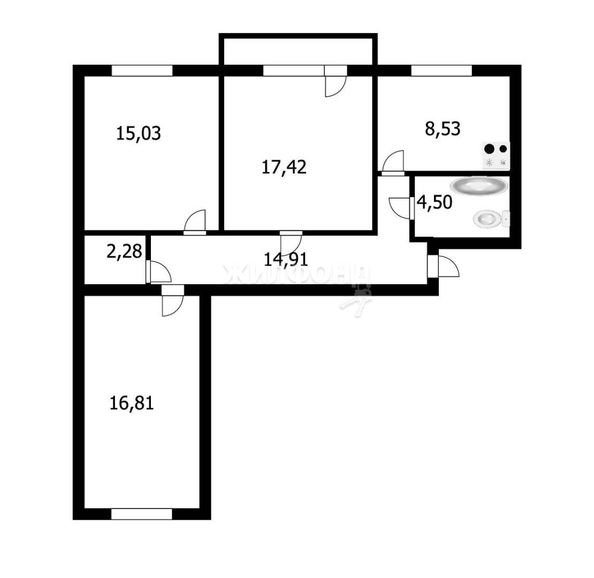 
   Продам 3-комнатную, 80.1 м², 7-й микрорайон, 18

. Фото 30.