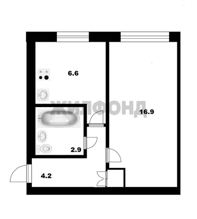 
  Продается 1-комн. квартира, 30.9 м², Строительная ул, д. 3
. Фото 8.