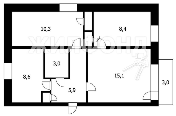 
   Продам 3-комнатную, 53.6 м², Ширяева ул, 17

. Фото 10.