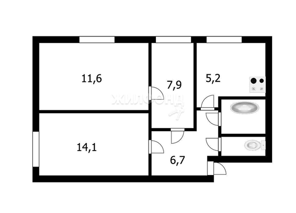 
   Продам 3-комнатную, 49 м², Боровая Партия ул, 4

. Фото 10.