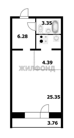 
   Продам студию, 38 м², Виктора Шевелева ул, 28

. Фото 6.