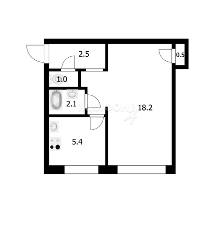 
   Продам 1-комнатную, 29.7 м², Богдана Хмельницкого ул, 20

. Фото 17.