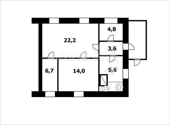 
   Продам дом, 59.1 м², Нижнекаменка

. Фото 1.