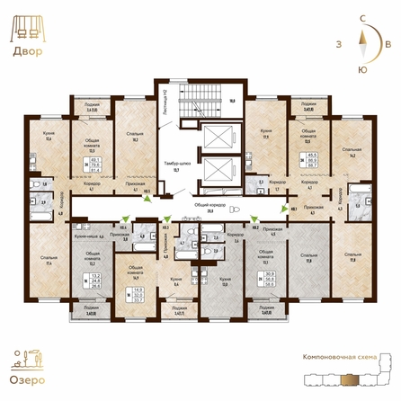 
   Продам 3-комнатную, 88.7 м², Новый горизонт, дом 4

. Фото 1.