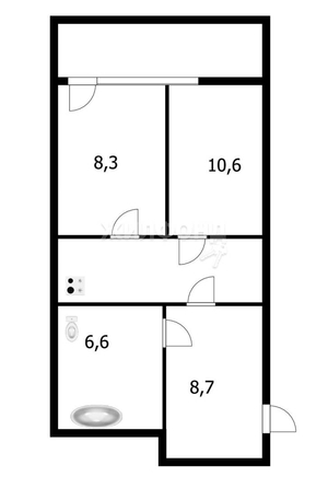 
   Продам 2-комнатную, 43.2 м², Вилюйская ул, 13

. Фото 15.