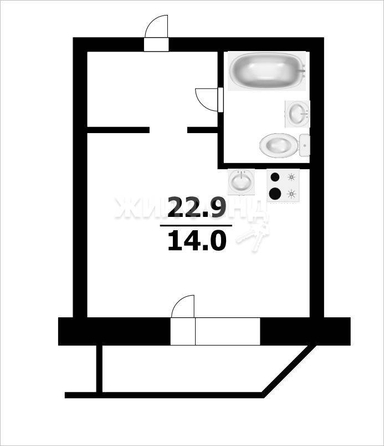 
   Продам студию, 22.9 м², Волховская ул, 31

. Фото 9.