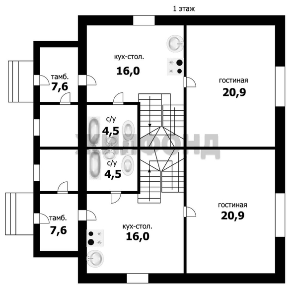 
   Продам дом, 93 м², Новосибирск

. Фото 9.