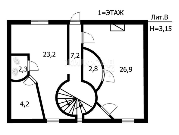 
   Продам дом, 204.4 м², Новосибирск

. Фото 26.