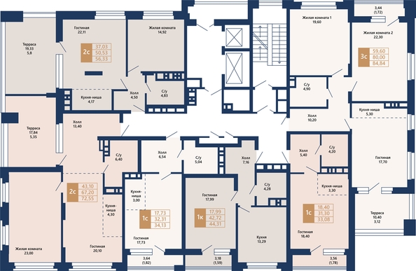 
   Продам 3-комнатную, 84.84 м², Легендарный-Северный, дом 2

. Фото 21.