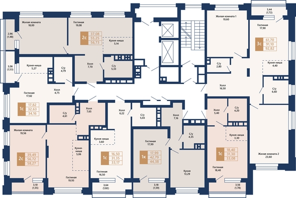 
   Продам 2-комнатную, 56.73 м², Легендарный-Северный, дом 2

. Фото 20.