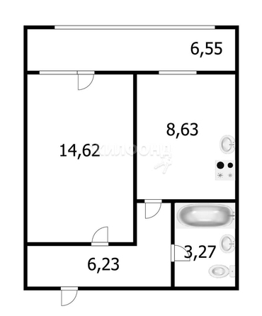 
   Продам 1-комнатную, 32.3 м², Дзержинского пр-кт, 32а

. Фото 17.