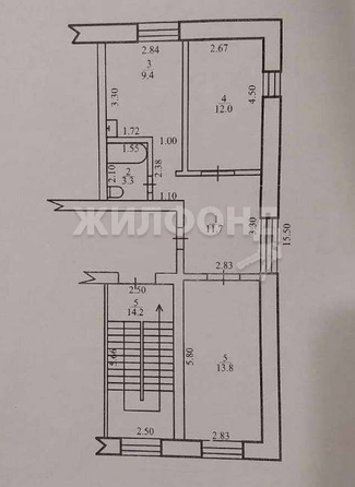 
   Продам 2-комнатную, 50.5 м², Центральная ул, 31

. Фото 2.