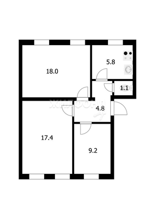 
   Продам 3-комнатную, 56.3 м², Плахотного ул, 19

. Фото 2.