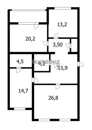 
   Продам 3-комнатную, 104.7 м², 2-й (4 мкр.) кв-л, 233

. Фото 3.