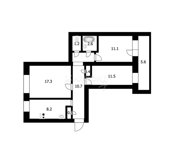 
   Продам 3-комнатную, 63.5 м², Выборная ул, 108

. Фото 16.