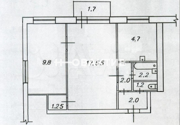 
   Продам 2-комнатную, 41.7 м², Богдана Хмельницкого ул, 20

. Фото 23.