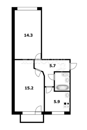 
   Продам 2-комнатную, 43.9 м², Танкистов ул, 7

. Фото 5.