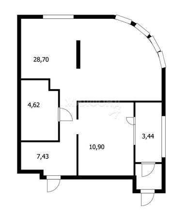 
   Продам 2-комнатную, 53.1 м², Прибрежная  ул, 6

. Фото 1.