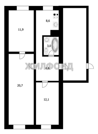 
   Продам 3-комнатную, 62.9 м², Мостовая ул, 3

. Фото 7.