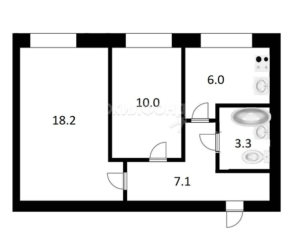 
   Продам 2-комнатную, 44 м², Ватутина ул, 11

. Фото 15.