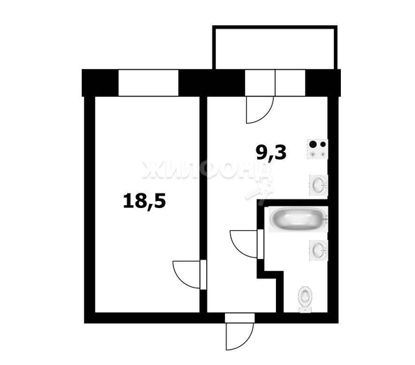 
   Продам 1-комнатную, 40.5 м², Игарская ул, 5

. Фото 19.