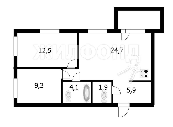 
   Продам 3-комнатную, 60.5 м², Горский мкр, 14

. Фото 25.