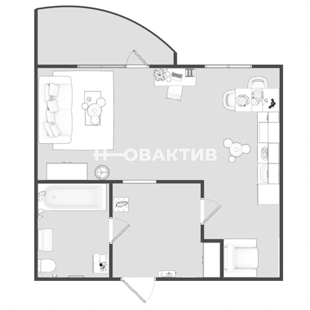 
   Продам студию, 42.1 м², Беловежская ул, 4

. Фото 39.