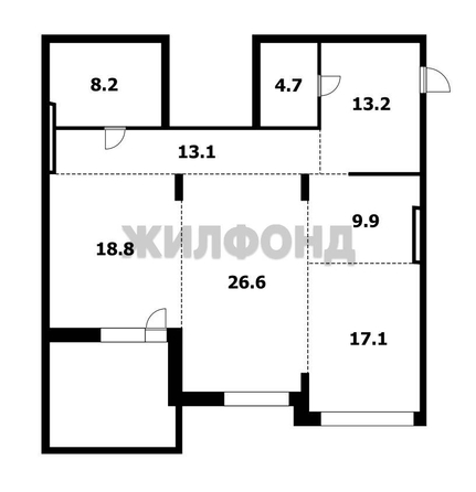 
  Продается 3-комн. квартира, 111.6 м², ЖК Flora Fauna (Флора и Фауна), дом 12а
. Фото 2.