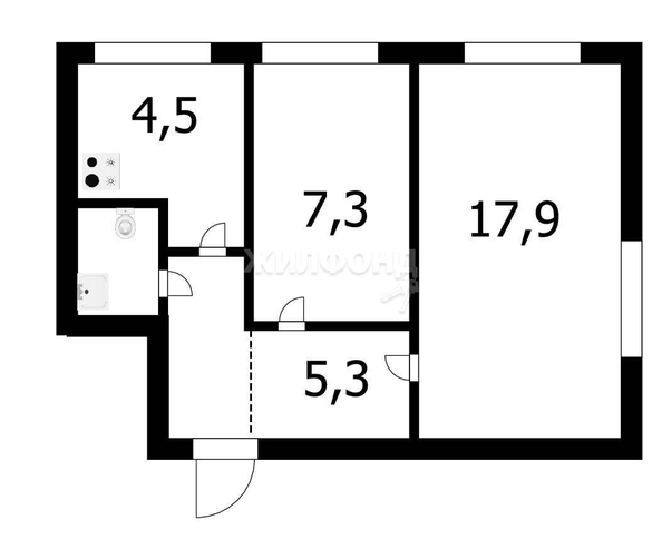 
   Продам 2-комнатную, 36.7 м², Дмитрия Донского ул, 24

. Фото 1.