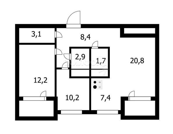 
   Продам 3-комнатную, 70.9 м², Бориса Богаткова ул, 260/1

. Фото 22.