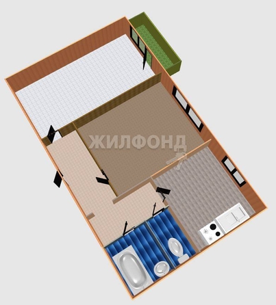 
   Продам 2-комнатную, 52.6 м², Кирова ул, 322

. Фото 14.