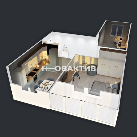 
   Продам 2-комнатную, 60.5 м², Выборная ул, 158

. Фото 23.